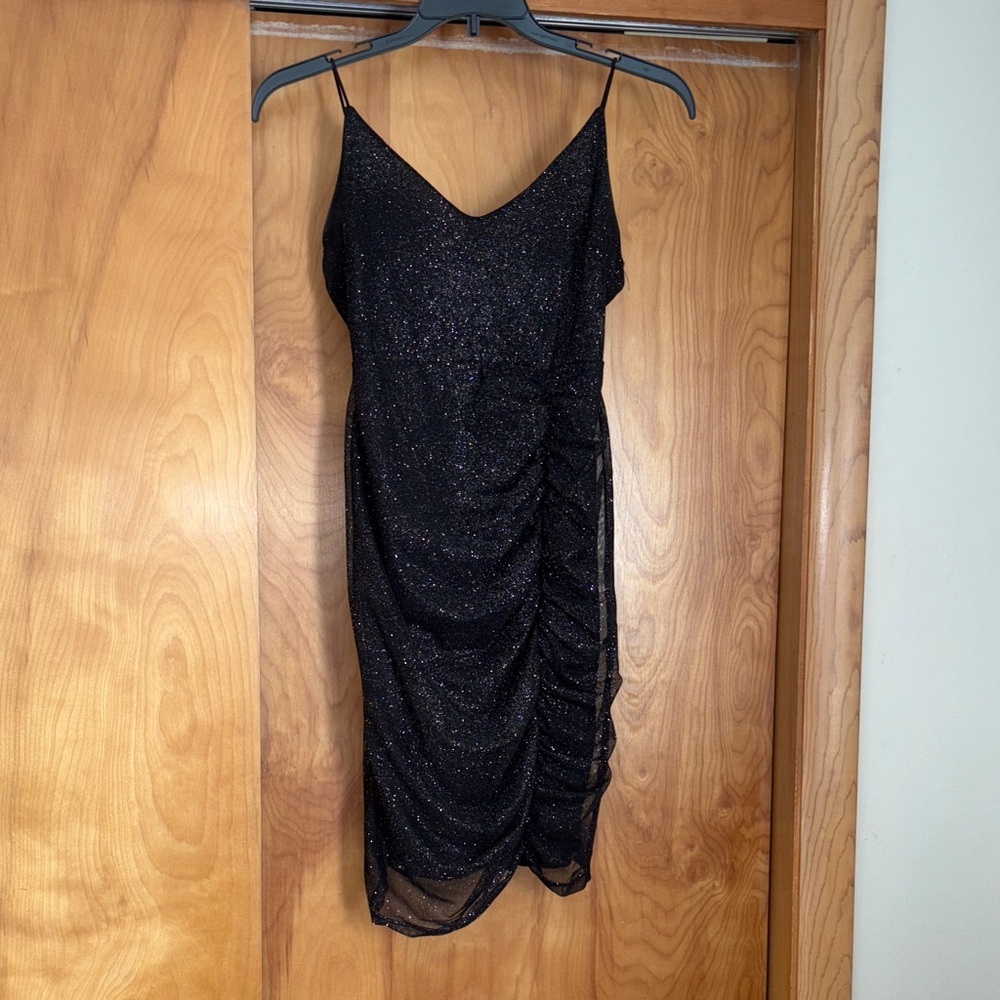 Elegant Black Glitter Dress